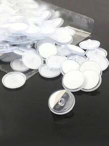 10pcs Mini Transparent Adhesive Hooks, Seamless Hanging Flag Hooks For Valentine's Day Party, Wall Storage Hooks, Party Decor Accessories, DIY Home Decor Hanging Hooks, Ceiling Hooks - White - View 2