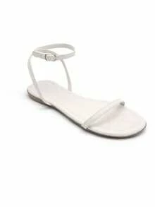 Women's Sandal With Ankle Straps And Buckle 20.07 - Champagne - View 8