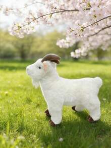 Muñeco de peluche de cabra de 35 cm/13.78 pulgadas, muñeco de peluche suave de animal de granja, muñeco de peluche adorable de cabra adecuado como regalo de cumpleaños o festivo para niños y niñas, decoración de dormitorio, colección de animales de granja - Multicolor - Ver 6