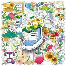 50 Pcs Dreamy Hot Air Balloon Stickers, 1.96-3.15inch Cartoon Fairy Tale Decorative Stickers, Self-Adhesive For Scrapbooking, Kids' Room Decoration, Party Setup(Hot Air Balloon) - Flower Story - View 3