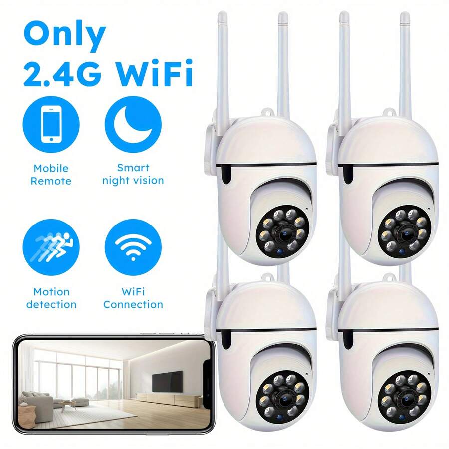 Cámara de inalámbrica WIFI Full HD 720P para exteriores con seguimiento automático, alerta inteligente, visión nocturna a color y audio bidireccional - Multicolor - Ver 1