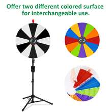 WinSpin 24" Pop Up Displays Spinning Prize Wheel Adjustable Height DIY Modular Spin Doodle Game For Events - Black & White - View 3