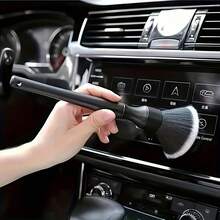 1pc Super Soft Black Car Cleaning Brush, Interior Crevice Duster, Dedicated Air Vent Cleaning Tool - Black Detail Gap Brush - View 3