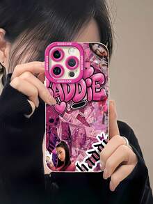 Baddie Aesthetic Phone Case Compatible With  17  16 Pro Max  15 Pro Max  13 And  12 Made Of TPU Material Providing Shockproof And Drop Protection With A Stylish Bold Design Perfect For Fashion Lovers Making It An Ideal Gift For Friends And Special Occasions - 白色 - 查看 6