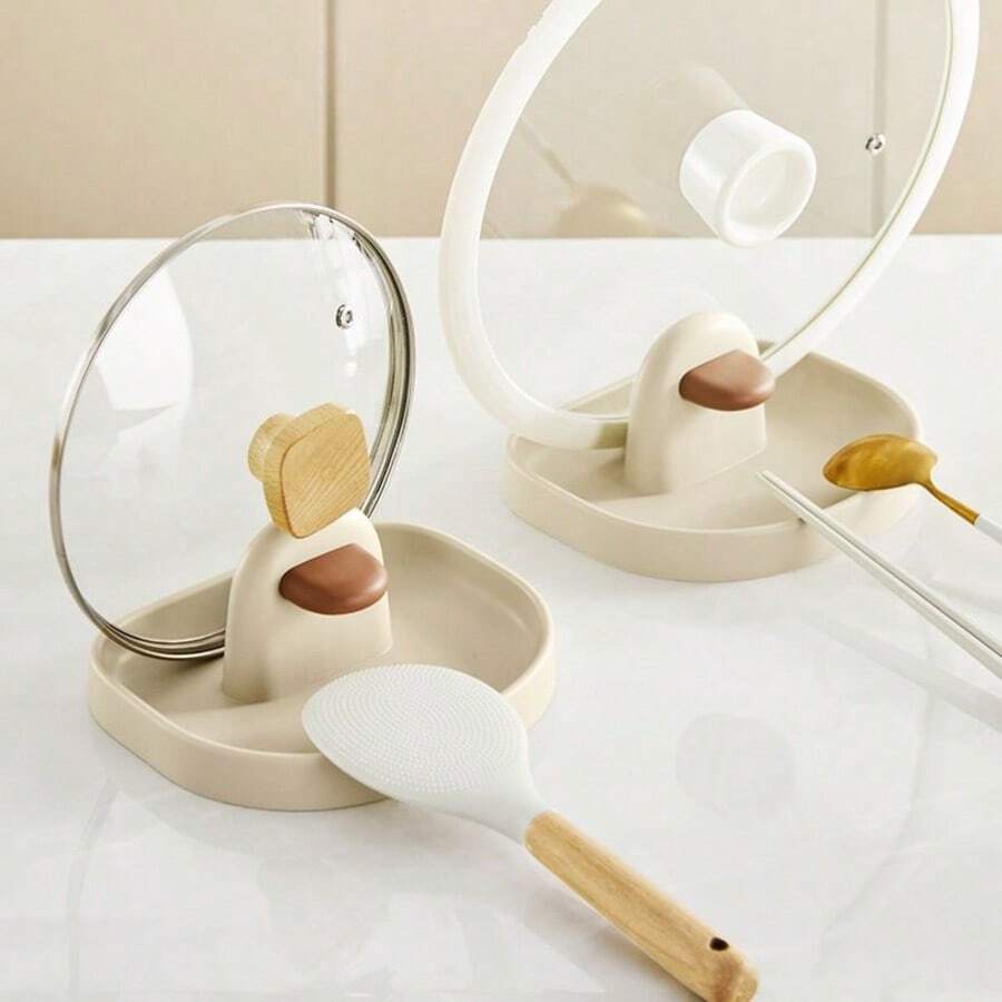 1个多功能台面锅盖架收纳架，厨房储物架