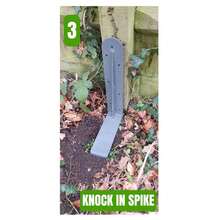 RSL Easy Fence Post Repair Spike-2x Knock In Spike For 4" Post Inc Mallet+Screws - B - View 5