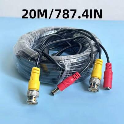 1个BNC+DC双用途连接器，适用于同轴延长线，兼容AHD摄像机，提供393.7英寸、787.4英寸或1181.1英寸双用途BNC电缆长度可选。