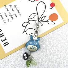 Kawaii Blue Animal  Phone Charm Soot  Keychain Woodland Anime Cat Cosplay Pendant Accessories Handmade Y2K Gift - Longmao xanh - Xem 1