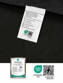 2/3件套刺绣毛绒被套套装 - 柔软蓬松的人造毛皮被套，透气舒适，奢华柔软，包含1个刺绣被套和1/2个枕套，通过Oeko-Tex认证，黑色 - 黑色 - 查看 10