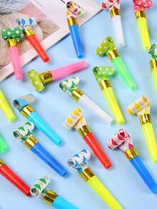 10/20/100pcs Colorful Dragon Whistle, Birthday Party Entertaining Toy, Children's Blowing Toy, Party Atmosphere Prop, Suitable For Gatherings, Team Building, Classmate Parties, Weddings, Grand Openings, Annual Meetings, Adds Lively Atmosphere And Interactive Games - Multicolor - View 4