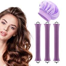 Mcbki Bộ tạo kiểu tóc 5 món/4 món/3 món + Mũ ngủ, Máy uốn tóc không dùng nhiệt, Tiện lợi, Dụng cụ uốn tóc, Máy uốn tóc bằng dây chun, Dụng cụ tạo kiểu tóc khi ngủ, Máy uốn tóc kiểu dáng rộng có móc, Bộ ống uốn tóc ngủ kiểu sóng lớn, Dụng cụ tạo búi tóc tối giản kiểu Châu Âu và Mỹ, Mũ ngủ mềm mại co giãn dành cho nữ giới. - Nhiều màu - Xem 17