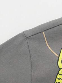 Balabala Kids Short Sleeve T-Shirt, Boys & Girls, Cotton Fabric, American Style Graphics, Summer Top - Gray - View 4