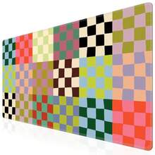 ICasso Checkered Desk Mat, Cute XXL Large Mouse Pad For Desk Cover, Anti-Slip Big Mousepad With Stitched Edges, Keyboard Mat For Computer Desktop Protector (Retro Checkered) - Rectangle - View 1