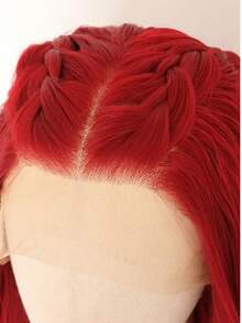 Red Body Wave 13X4 Synthetic Lace Front Wig - Heat Resistant Fiber, Beginner Friendly, For Daily Wear - Red - View 4
