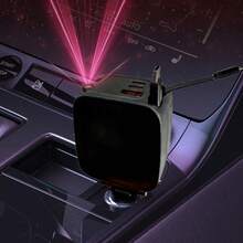 TAFDIUR 1pc Car Charger With Starry Sky Projector Light, Retractable Cable, Fast Charging Metal Car Charger, 5-In-1 Retractable Cigarette Lighter Car Charger - 5-in-1 Black (with Starry Sky Lighting) - View 3