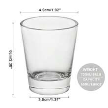 Heavy Base Shot Glasses 1.5 Oz Clear Glass Set Of 12 For Espresso Liquid Wine Measuring - Durable Heavy Glass - -12包- - 查看 6