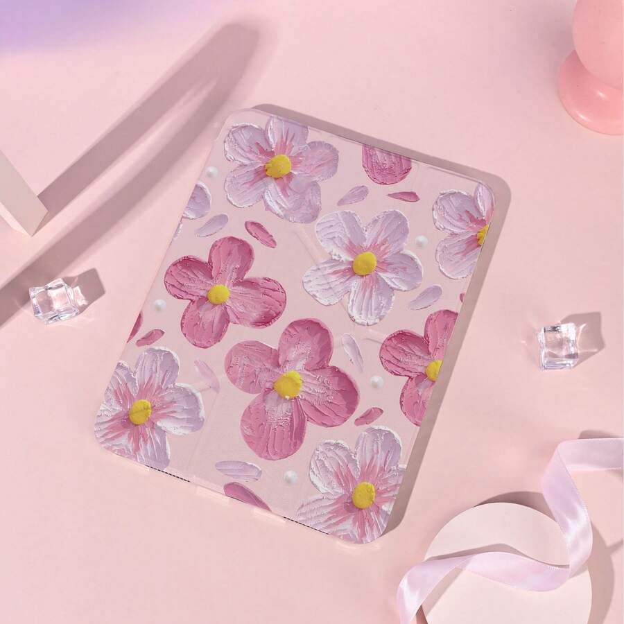 1pc Protective Cover With Pen Slot Multi-Angle Magnetic Stand Cover With Auto Sleep/Wake,Kawaii Tablet Case Compatible With Pro/Air/Compatible With Samsung Galaxy A9/S9/S7/S10+/Compatible With XIAOMI Pad/5/6/7 - Multicolor - View 1