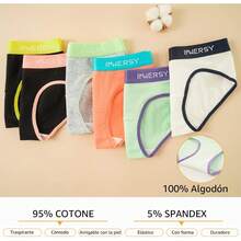 ¡RecomendadoINNERSY Ropa Interior Niñas Grandes Edad 8-16 Adolescentes Calzoncillos Algodón 6 Piezas¡Top de Temporada - A - Ver 4