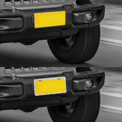 Shiny Rhinestone License Plate Frame, License Plate Protector With Screw Set, Unisex Vehicle Car Accessories, Car Front Plate, Car Decor, License Plate Frame