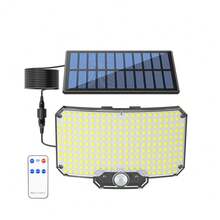 1pc/2pcs 234 LED Solar Powered Outdoor Wall Light, Motion Sensor Spotlight, Solar Flood Light, Infrared Remote Control Yard Light, 3 Modes Landscape Lamp, Suitable For Yard, Porch, Camping And Backyard Solar Camping Light - 太陽能分離壁燈 - 查看 10