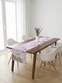 1件优雅蓝色复活节兔子桌旗 - 现代柔和色调桌布，打造精致节日宴客氛围 - 彩色 - 查看 14