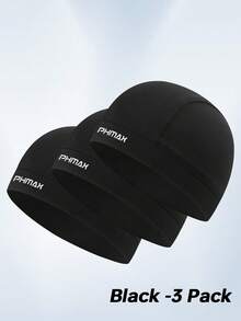 PHMAX 3pcs/1pc Lightweight Skull Cap, Breathable Cycling Cap, Protection Running Hat For Men & Women - Multicolor - View 12