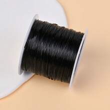 50米/1968.5英寸弹力绳，用于制作手链 - 0.8毫米弹力绳，带闪亮水晶，涤纶-氨纶混纺，适用于珠宝串珠、派对气球装饰 - 结实的小结，光泽如新，绳子手链 - 彩色 - 查看 11