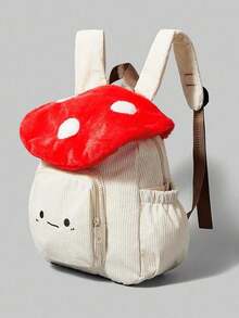 Cute Kawaii Mushroom Shaped Backpack Crossbody Bags Purse For Women  Cartoon Travel Versatile Shoulder Handbag Stars Cute Aesthetic Backpack College Laptop Backpack Casual Travel Daypack For Teens Renaissance Mushroom Backpack Lightweight Drawstring Canvas Bag Ren Faire Larp Accessories(Red Circle) - 彩色 - 查看 6