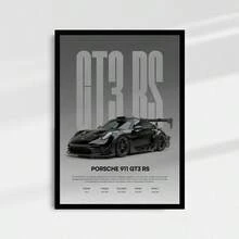 Frameless Sports Car Poster, Minimalist Car Poster, Wall Decor Art, Suitable For Anniversary Celebration, Home Living Room Decoration, Beautiful Wall Art - 1PC - View 2