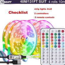 NBBUFF 3ft-65ft RGB LED Strip Lights, Controlled By Mobile App And 44-Key Remote, Music Sync, Timing, Dimmable, Easy Installation. Suitable For Kids Room Decor, Holiday Celebration Lighting, And Home Wall Decoration. - Multicolor - View 19