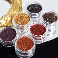 6pcs Resin Glitter Flakes - Metallic Color Fine Powder Thin Flakes Filler For DIY Jewelry, Epoxy Resin Mold Decoration - Multicolor - View 1