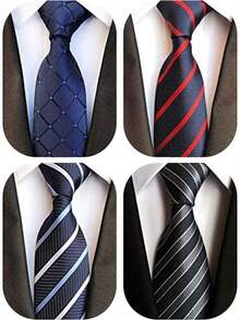 ¡RecomendadoWeiShang Lot - Corbata de seda clásica para hombre, 6 unidades¡Top de Temporada - Estilo 2 - Ver 18