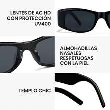 ¡RecomendadoCyxus Lentes de Sol para Hombre y Mujer, Logotipo de  Estilo Urbano, Rectangulares con Montura Protección UV400¡Top de Temporada - 1 - Ver 4