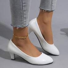 Women's Shoes, Women's High Heels, Mary Jane Shoes, All-Season Shoes, Versatile And Comfortable, Suitable For Uniforms, Banquets, Parties, Local Warehouse Shipping. - 白色 - 查看 4