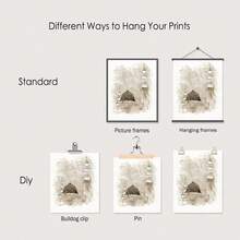 三幅无框帆布海报，水彩风格，棕色调，伊斯兰主题，清真寺图案，开斋节主题，适合办公室、厨房、客厅和卧室墙面装饰。 - 多色 - 查看 4