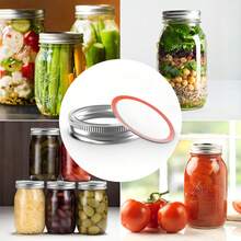 BABYLIYA 24pcs Mason Jar Lids/Bands, Fits Regular Mouth, 70mm/2.75" Reusable Leak-Proof Canning Jar Lids, 100% Fit For Regular Mouth Mason Jars - Silver - View 9
