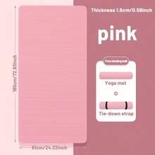 High-Density Yoga Mat | Strong Rebound, Impact-Dispersing Core, Thickened Design With Non-Slip Texture For Enhanced Grip, Suitable For Yoga, Pilates, Plank, And HIIT Workouts - Hồng - Xem 9