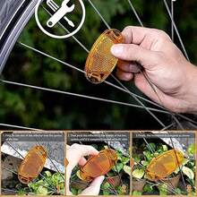8 pièces Bandes réfléchissantes pour vélo, réflecteurs de jante de vélo, lumières de rayons pour vélo de montagne et de route, accessoires de cyclisme - Multicolore - Voir 2