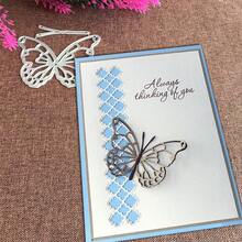 Troqueles de mariposa creativos, plantillas de estarcido para álbumes de recortes DIY y tarjetas de felicitación, herramientas para hacer tarjetas, troqueles de corte de papel para manualidades, plantillas de troquelado para hacer tarjetas de regalo. - plata - Ver 3