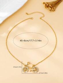 1pc Bicycle Vintage Casual Fashion Versatile Women Pendant Necklace - Multicolor - View 6