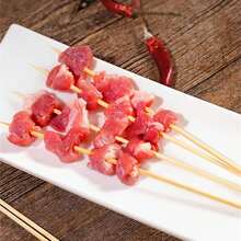 10/100/200pcs Natural Bamboo Round BBQ Skewers, Bur-Free Heat Resistant Sticks, Outdoor Backyard BBQ Meat Seafood Skewers, Camping Party Fruit Marshmallow Dessert Skewers, Holiday Gathering Wedding Cold Platter Decoration Picks - A - View 3