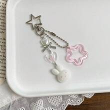 可爱米粒星、植绒兔子手机挂绳、五角星CCD钥匙扣、串珠包挂饰 - 彩色 - 查看 10