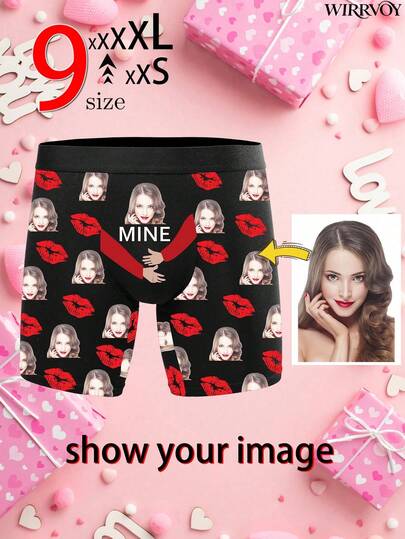 Customized Face Print Men's Briefs, Personalized Photo Briefs, Customized Face Print Boxer Briefs, Husband Exclusive Customized Underwear, Customized Face Print Underwear, Customized Funny Face Print Boxer Briefs, Anniversary, Valentine's Day, Birthday, Wedding, Best Friend Gift, Minimalist, Fun, Customized, Unique, Personalized, Ideal Gift For Him, Ideal Gift For Her, Boyfriend, Girlfriend, Family, Friends, Her, Customized Men's Underwear, Fashionable Autumn, Christmas Home Decor