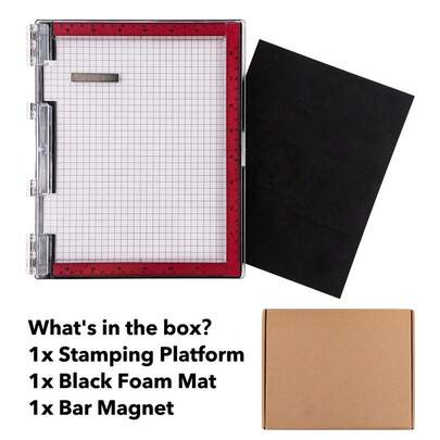 精密压花工具、压花平台、压花定位器，适用于红色橡胶印章和透明印章