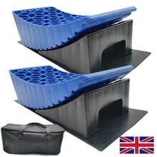 13.5T RV Camper Leveler Truck Car Sturdy Leveling Blocks Ramps Wheel Chock Block - blue - View 1