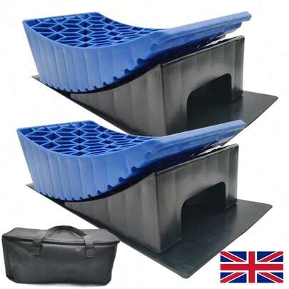 13.5T RV Camper Leveler Truck Car Sturdy Leveling Blocks Ramps Wheel Chock Block