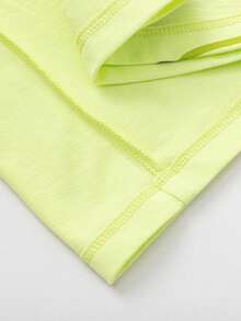 Balabala 儿童短袖T恤，男女童款，纯棉面料，美式印花夏季上衣 - 黃綠 - 查看 6