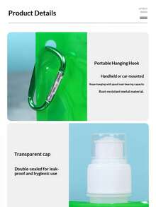 1 pieza Bolsa de agua plegable portátil, material grueso, adecuada para uso doméstico, deportivo y al aire libre, fácil de transportar, capacidad de 480ML - Multicolor - Ver 6