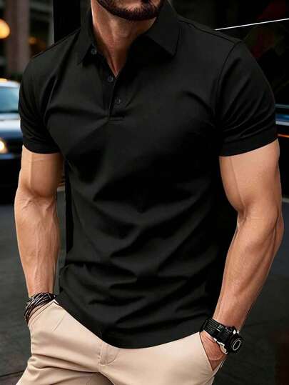 WASSUP OTHER Camiseta polo con estampado de moda para hombres, informal y transpirable de manga corta, para verano