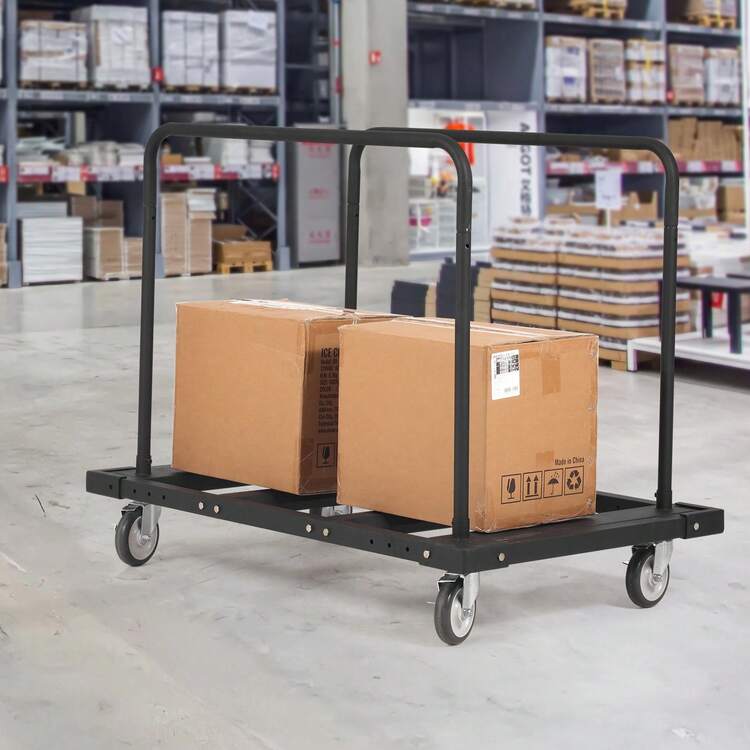 Drywall Cart, 1800 LBS Panel Dolly Cart With 45.28" X 29.13" Deck And 5" Swivel Wheels, Heavy-Duty Drywall Sheet Cart, Handling Wall Panel, Sheetrock, Lumber, For Garage, Home, Warehouse - Black - View 9